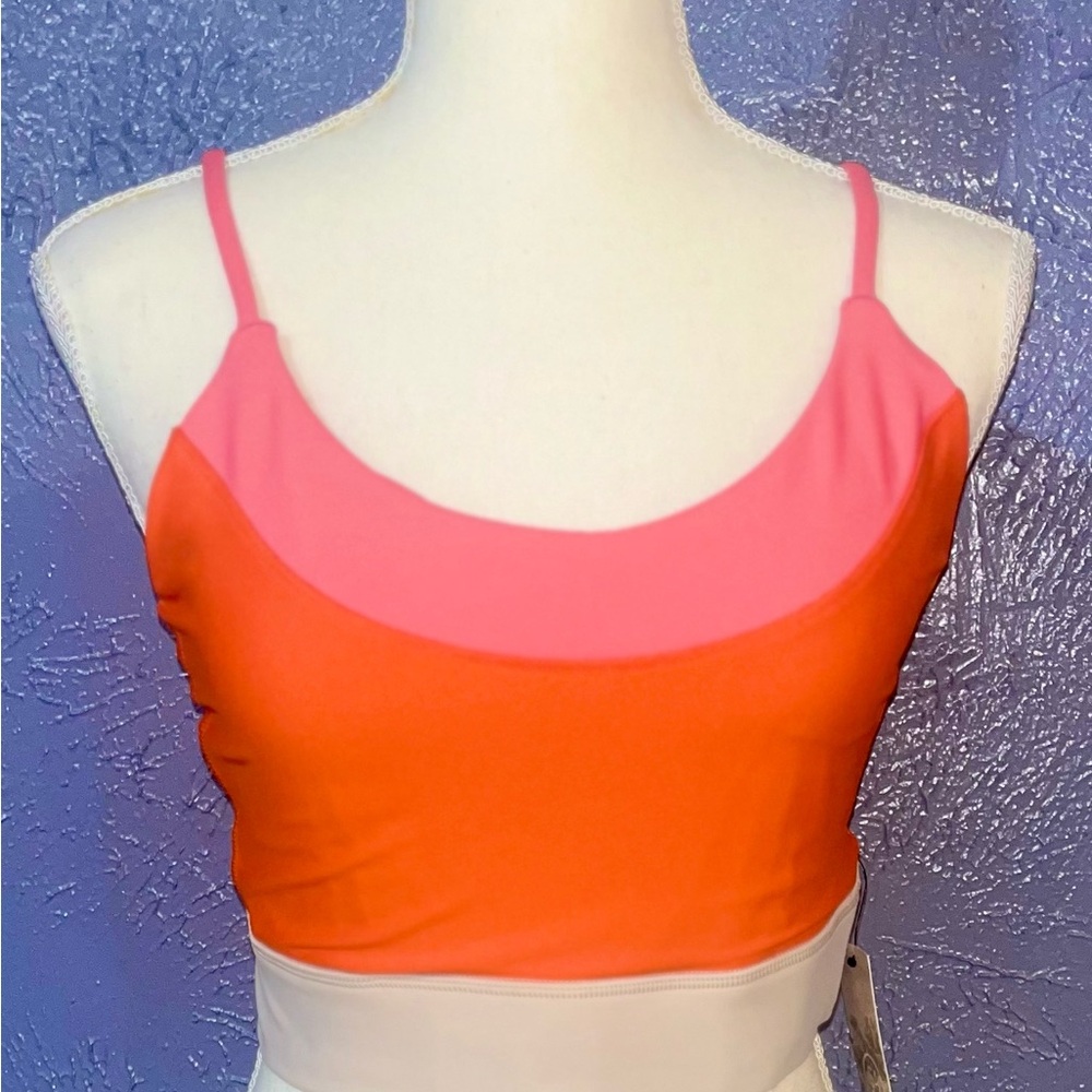 Sage- Collective, Orange and Pink Sports Bra - Activewear